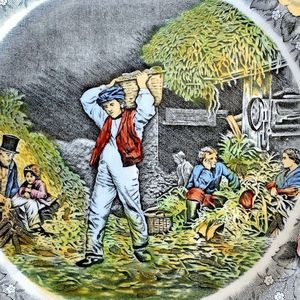 Currier & Ives Adams Plate Husking, Colored Plate